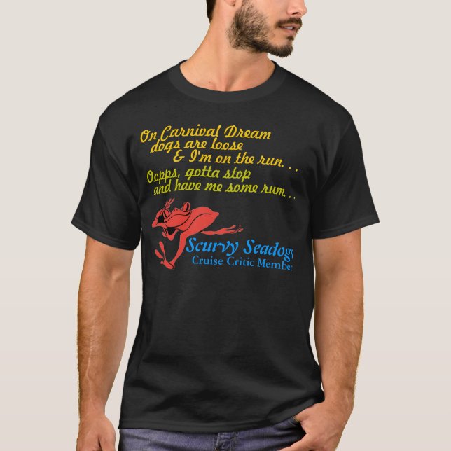 Roter Frosch auf dem Lauf T-Shirt (Vorderseite)