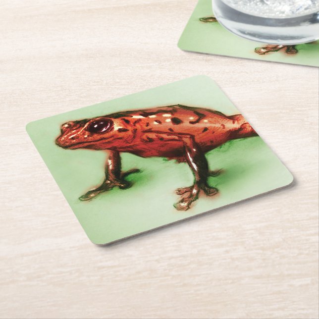 Roter Frosch, Untersetzer von Wildtieren (angewinkelt)