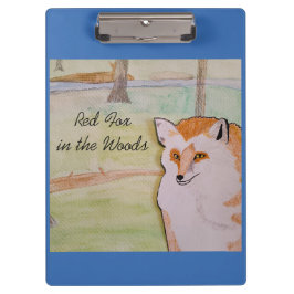 Roter Fuchs im Wald Klemmbrett