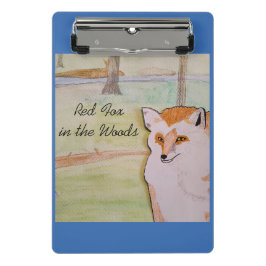 Roter Fuchs im Wald Mini Klemmbrett