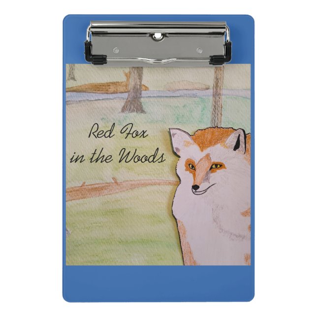 Roter Fuchs im Wald Mini Klemmbrett (Vorderseite)