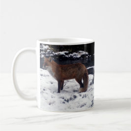 Roter Fuchs in der Schnee-Tasse Kaffeetasse