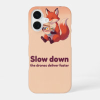 Roter Fuchs schlürft Ramen im Airbrush-Stil Telefo