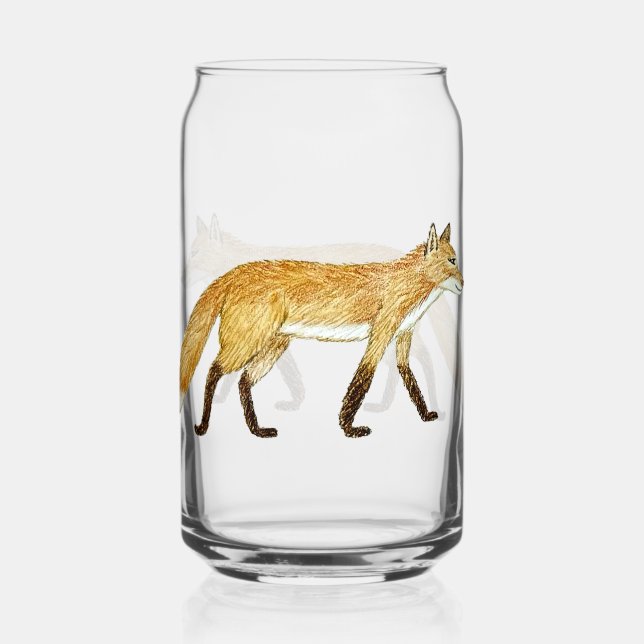 Roter Fuchs Trinkglas Dosenglas (Vorderseite)