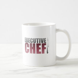 Roter Führungskraft-Koch Kaffeetasse