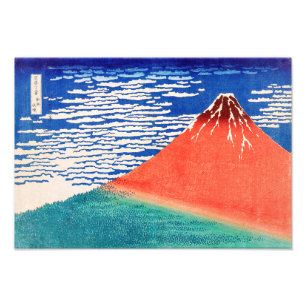 Roter Fuji   Hokusai   Fotodruck