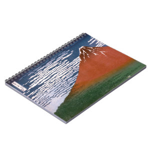 Roter Fuji, Vulkan Aka Fujiyama Katsushika Hokusai Notizblock