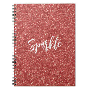 Roter Funkelglitter Notizblock