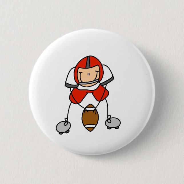 Roter Fußball-Spieler-Knopf Button (Vorderseite)