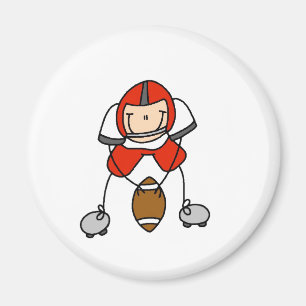 Roter Fußballspieler-Magnet Magnet