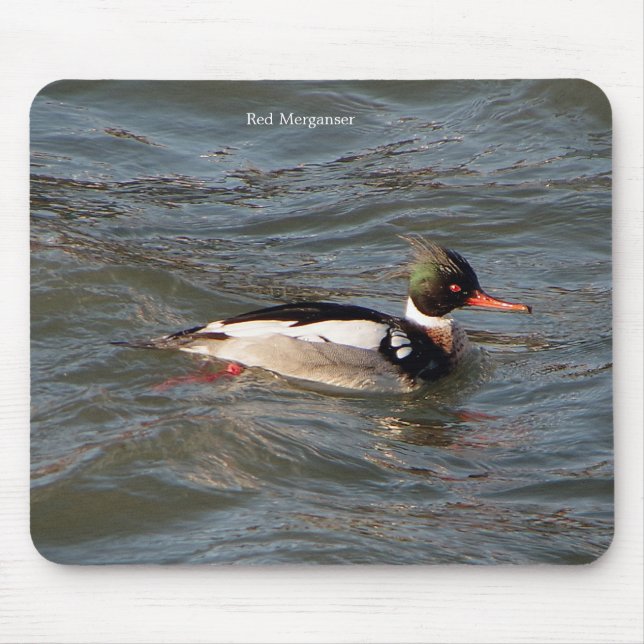 Roter Gänsesäger-Mauspad Mousepad (Vorne)