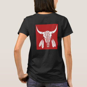Roter Geister-Tanz Büffel Frauen schwarzes T-Shirt