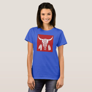 Roter Geister-Tanz Büffel Frauen T-Shirt