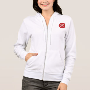Roter Geister-Tanz Büffel Kreis weiße bella Kapuze Hoodie