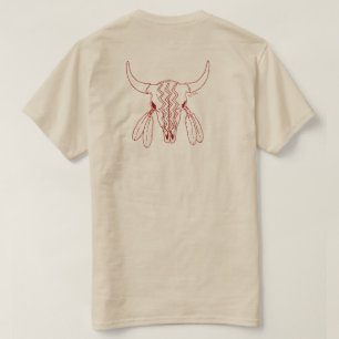 Roter Geister-Tanz Büffel-Linie Frauen Sand-T-Shir T-Shirt