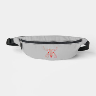 Roter Geister-Tanz-Büffel-Linie graue Bauchtasche