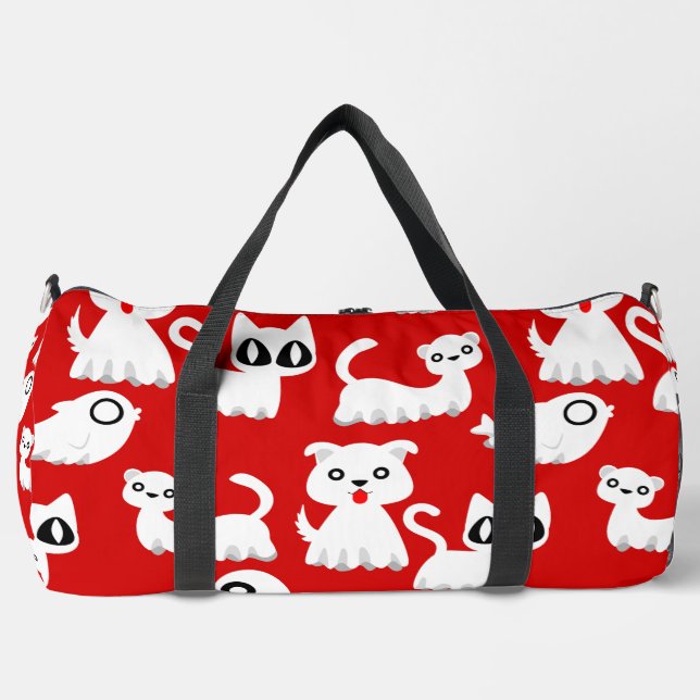 Roter Geisterhund Duffle Bag (Vorderseite)