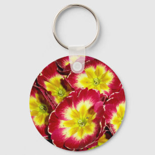 Roter Gelber Primrose-Schlüsselanhänger Schlüsselanhänger