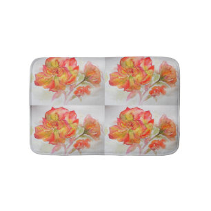Roter Gelber Rose Blumenstrauß Blume Badematte
