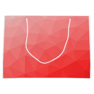Roter geometrischer Maschenverlauf mit Farbverlauf Große Geschenktüte