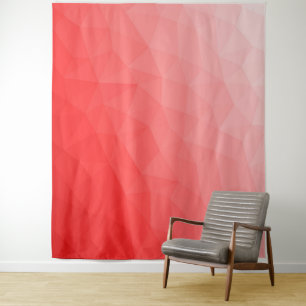 Roter geometrischer Maschenverlauf mit Farbverlauf Wandteppich