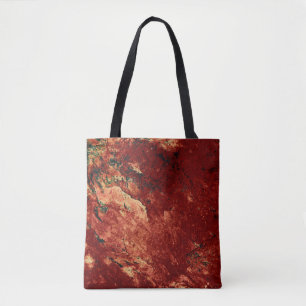 Roter gestrichener Stein Tasche
