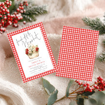 Roter Gingham Fresh-Brautparty