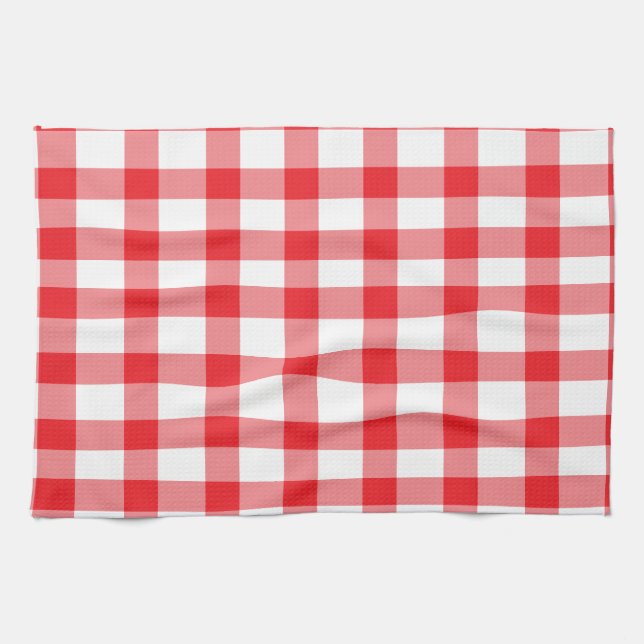 Roter Gingham Handtuch (Horizontal)