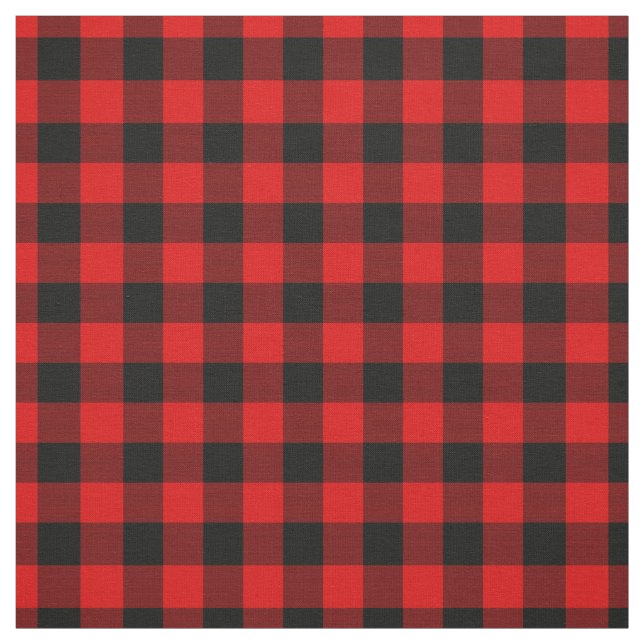 Roter Gingham-Karo Stoff (Muster)