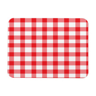 Roter Gingham Magnet