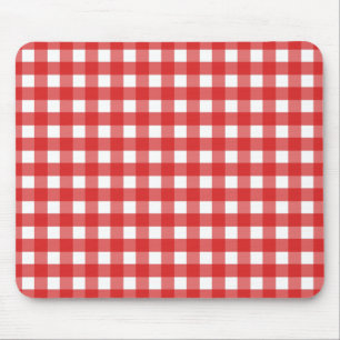 Roter Gingham Mousepad