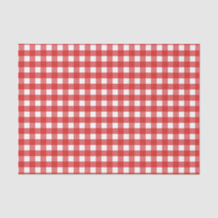 Roter Gingham Seidenpapier