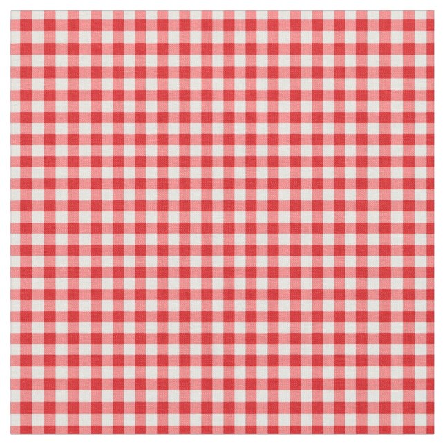 Roter Gingham Stoff (Nahaufnahme)