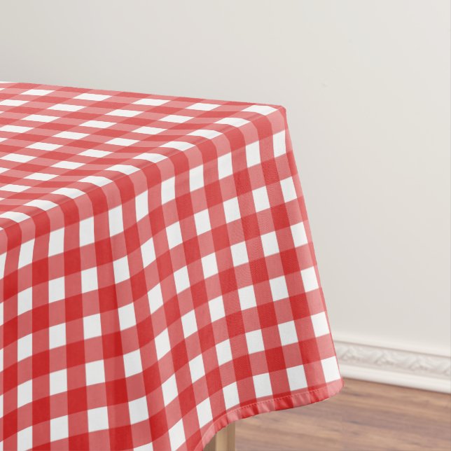 Roter Gingham Tischdecke (Beispiel)