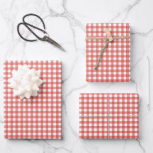 Roter Gingham-Weihnachten