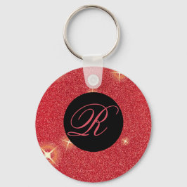 Roter Glanz personalisiert Schlüsselanhänger