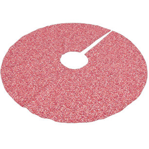 Roter Glitter Eleganter Traditioneller Klassischer Polyester Weihnachtsbaumdecke