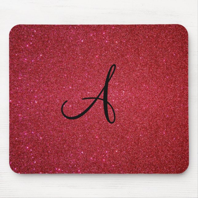 Roter Glitter Mousepad (Vorne)