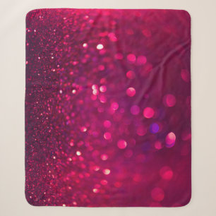 Roter Glitzer: Abstrakt Bokeh Sherpadecke