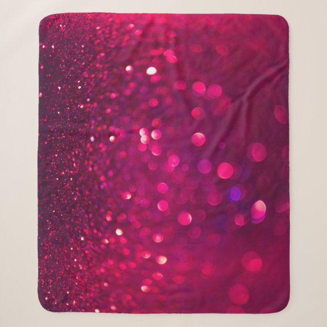 Roter Glitzer: Abstrakt Bokeh Sherpadecke (Vorderseite)