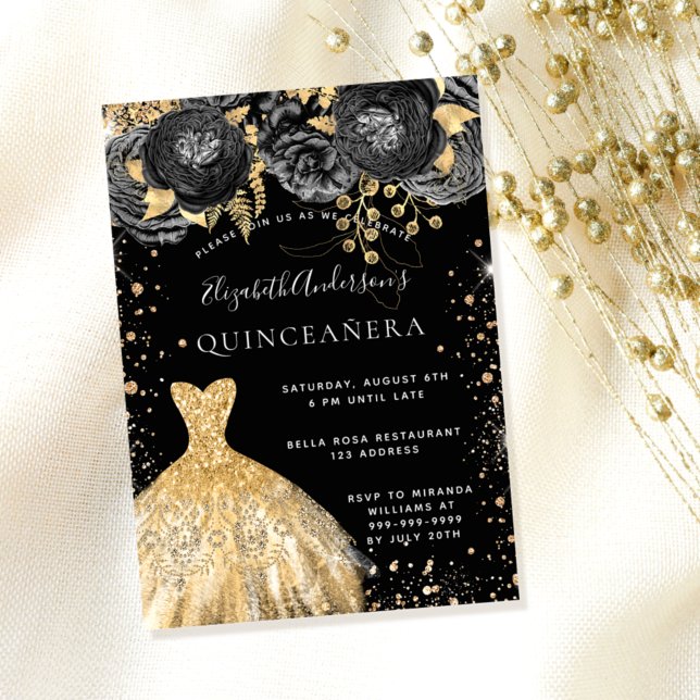 Roter Glitzer aus Quinceanera Einladung (Von Creator hochgeladen)