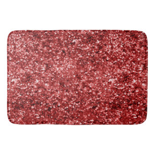 Roter Glitzer Badematte