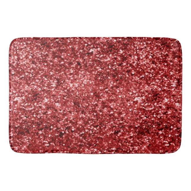 Roter Glitzer Badematte (Vorderseite)
