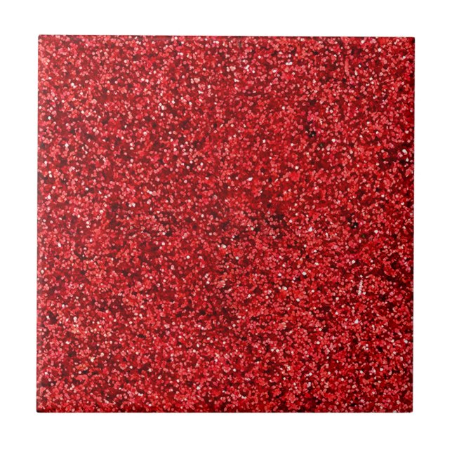 Roter Glitzer Fliese (Vorderseite)