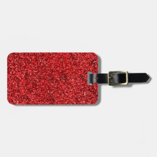 Roter Glitzer Gepäckanhänger