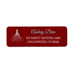 Roter Glitzer Glam Diamonds Dress