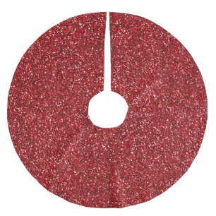 Roter Glitzer Glitz Polyester Weihnachtsbaumdecke