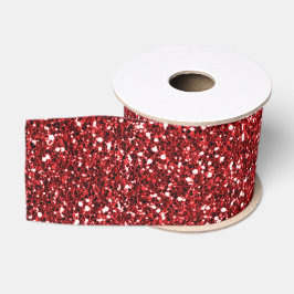 Roter Glitzer Glitz Ripsband