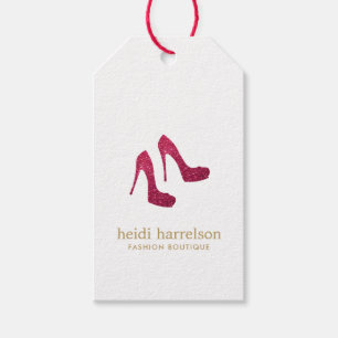 Roter Glitzer Heels Boutique Mode Geschenkanhänger