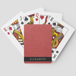 Roter Glitzer, Hintergrund des Glitzer, Ihr Name Spielkarten